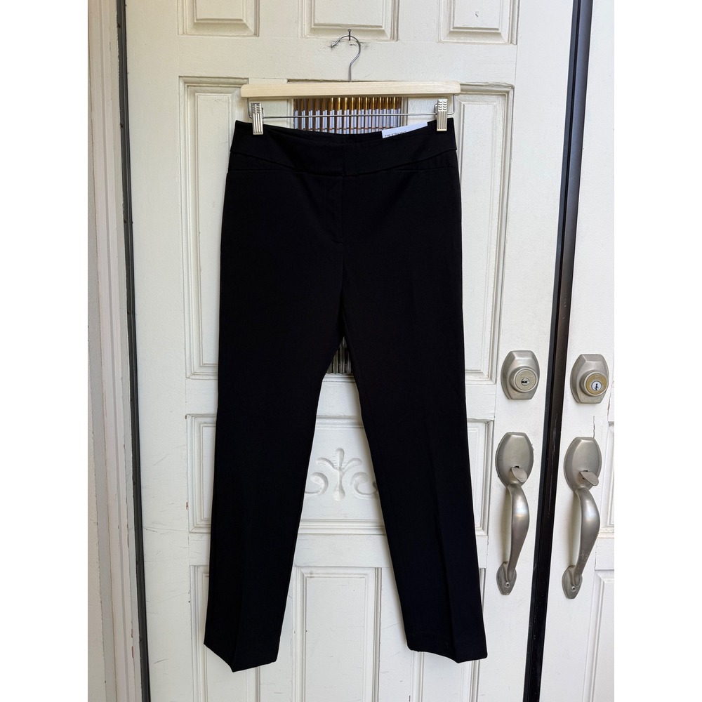 Ann Taylor Factory The Straight Black Mid Rise Pants Size 2 Petite NWT 33404158